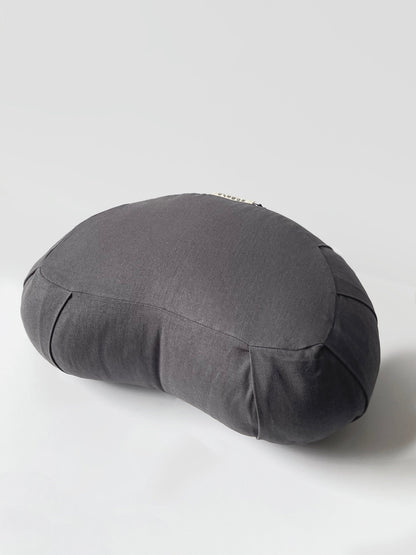 Coussin de méditation en forme de croissant | Gris Ombre