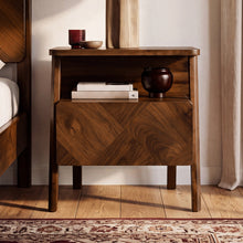 Rum Solid Wood Nightstand