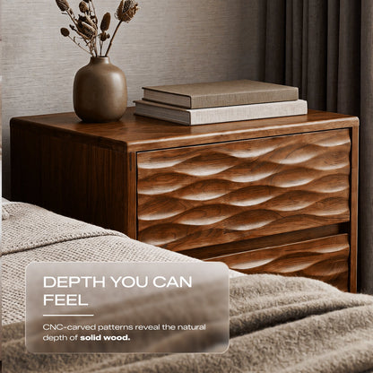 Elara Solid Wood Nightstand