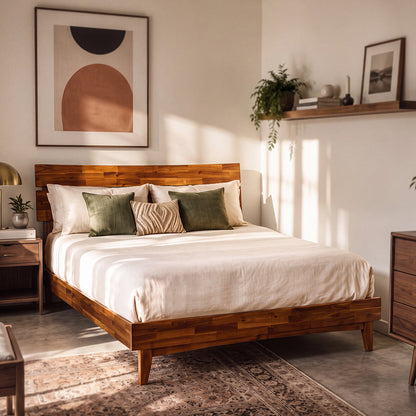 Aurora Solid Wood Bed Frame