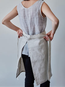 Tablier demi-longueur en lin - Avoine