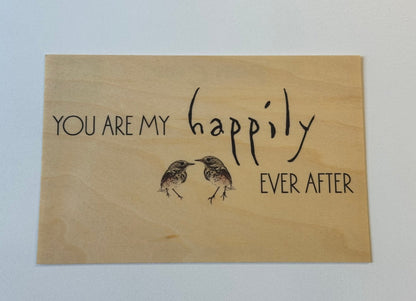 Wood Postcard - Happily Ever After