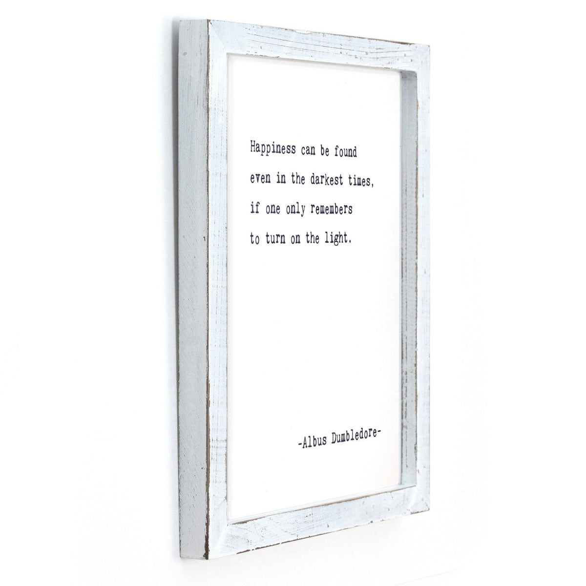 Framed Words - Happiness (Albus Dumbledore)