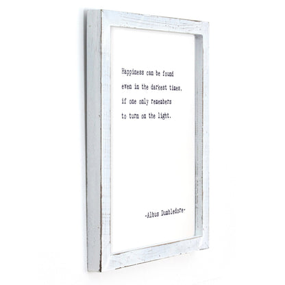 Framed Words - Happiness (Albus Dumbledore)