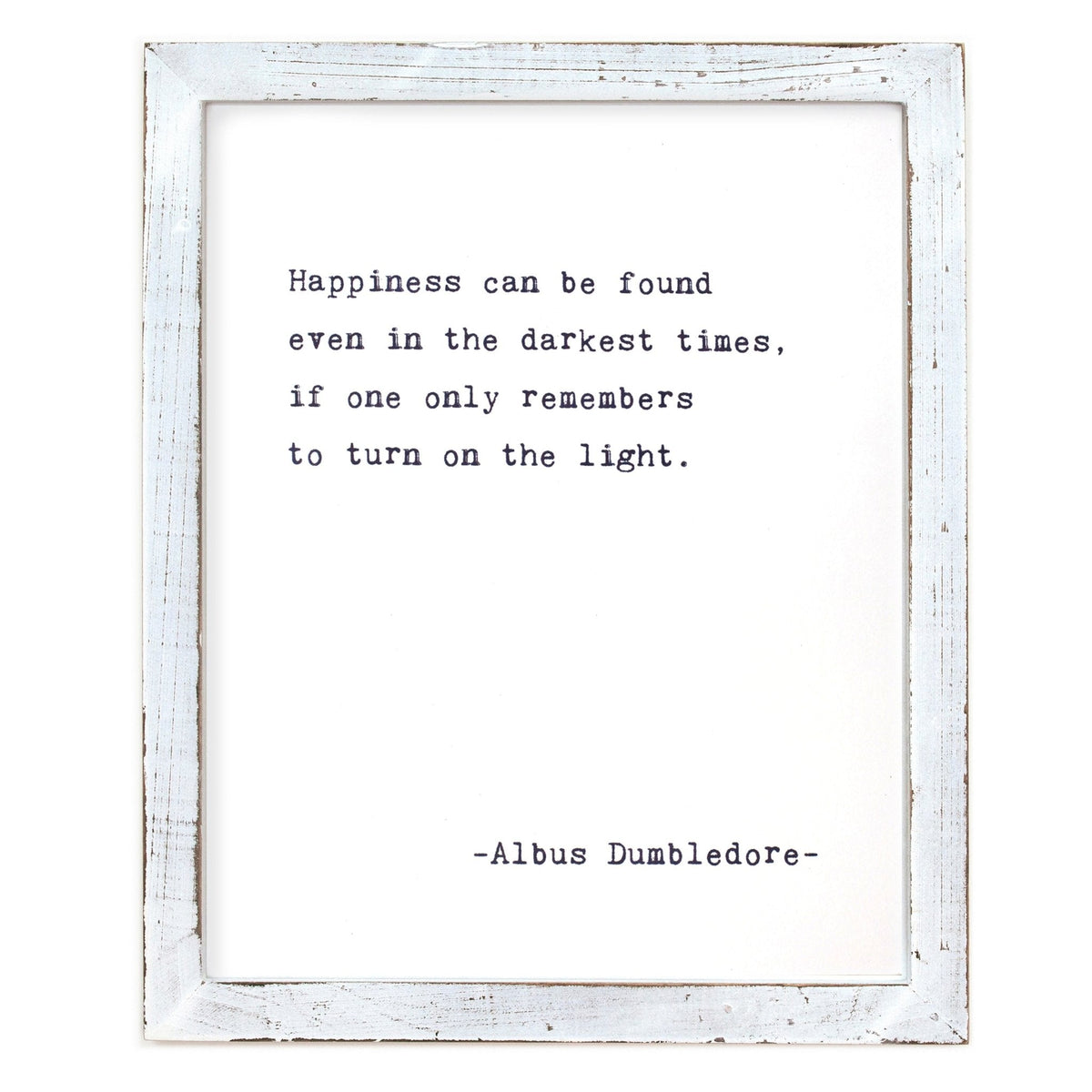 Framed Words - Happiness (Albus Dumbledore)