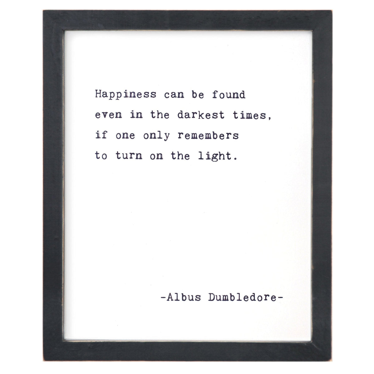 Framed Words - Happiness (Albus Dumbledore)