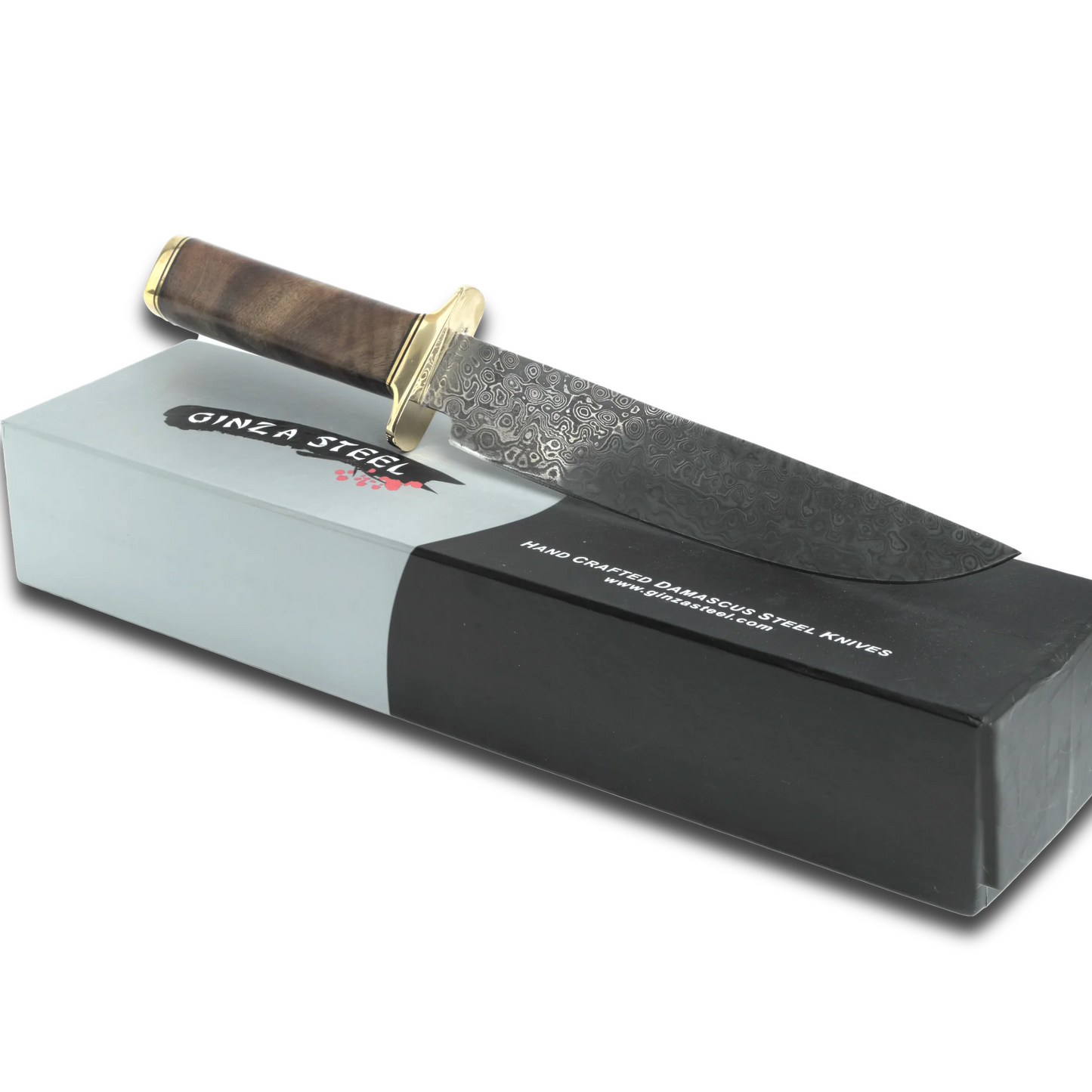 Couteau Bowie Ginza Steel Haruto-III - Lame de 9" avec étui en cuir