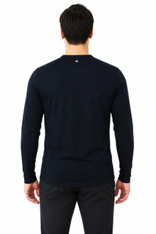 Haut Henley NorthWool pour homme en mélange de mérinos — Tissu épais