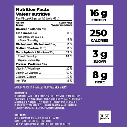 High Protein Oatmeal - Blueberry Muffin
