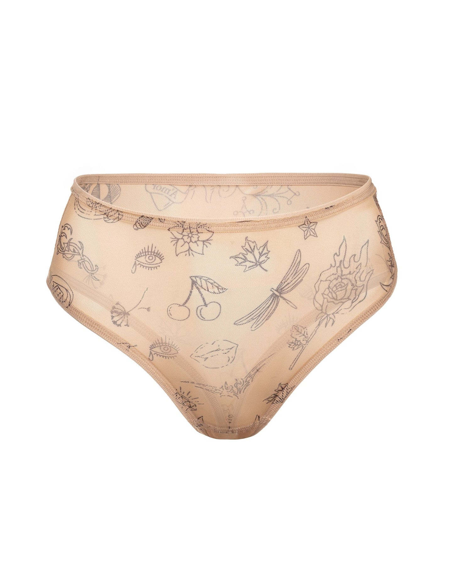 High Waist High-Rise Thong Limited Edition Tattoo Print, Alnair