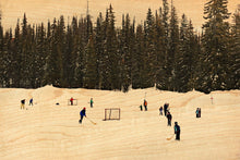 Carte postale en bois - Équipe de hockey