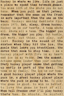 Carte postale en bois - Hockey