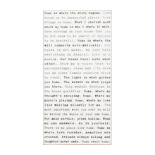Typewriter Sign - Home