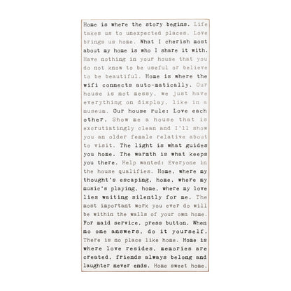 Typewriter Sign - Home