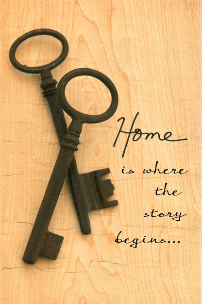 Wood Postcard - Home