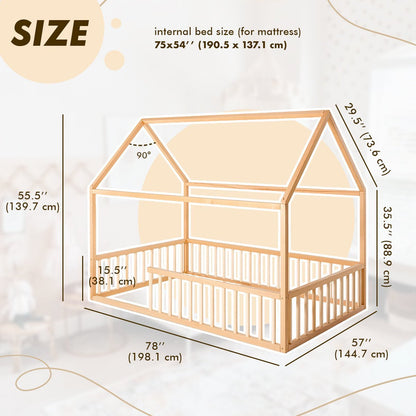 Lit cabane pour enfants et tout-petits à partir d'1 an.