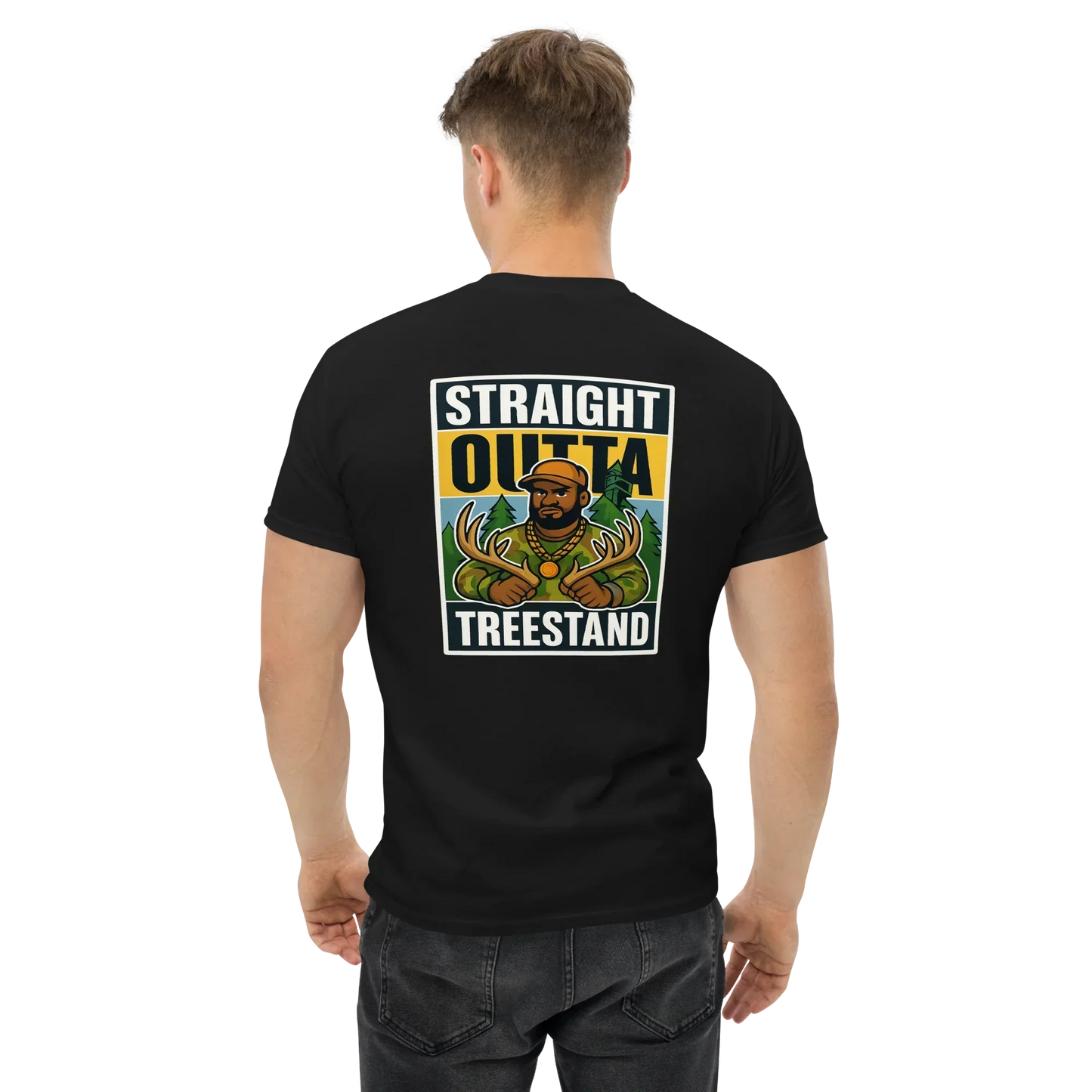 T-shirt d'humour de chasse tout droit sorti de l'affût