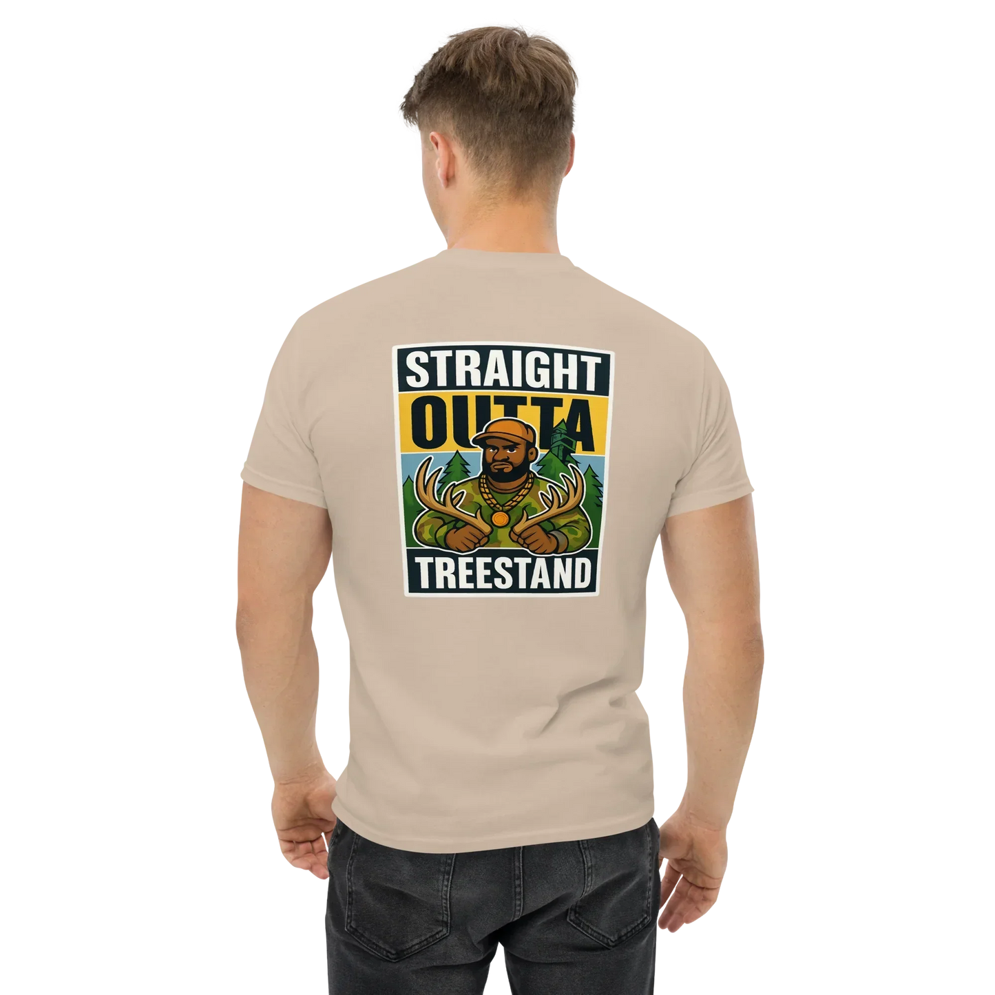 T-shirt d'humour de chasse tout droit sorti de l'affût