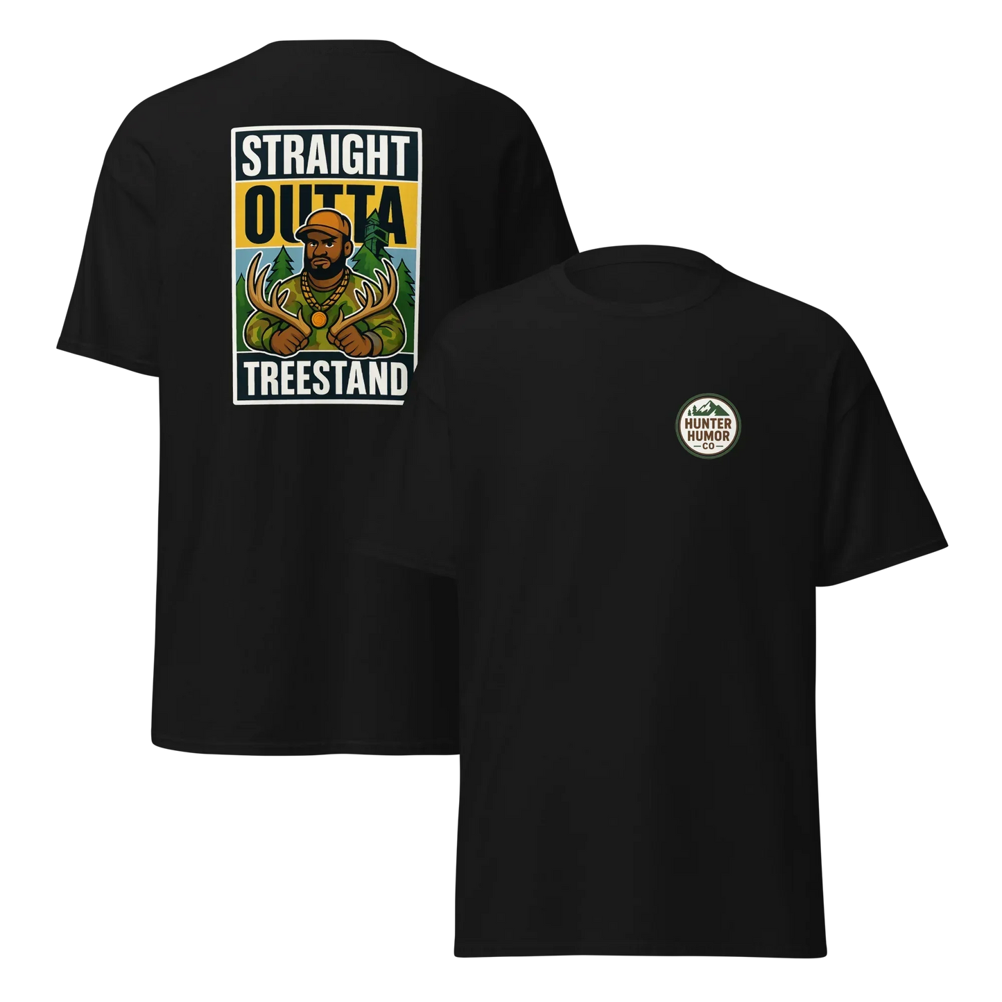 T-shirt d'humour de chasse tout droit sorti de l'affût
