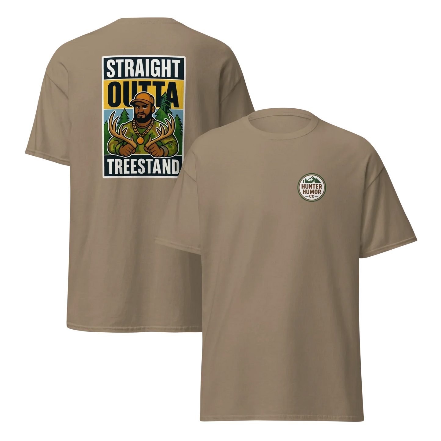 T-shirt d'humour de chasse tout droit sorti de l'affût