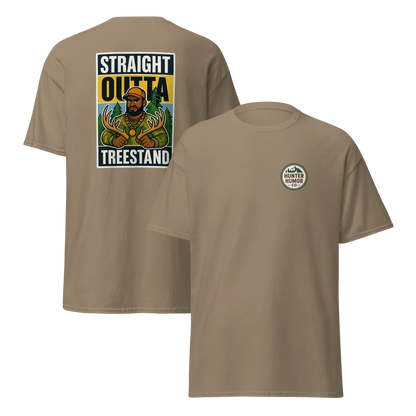 T-shirt d'humour de chasse tout droit sorti de l'affût