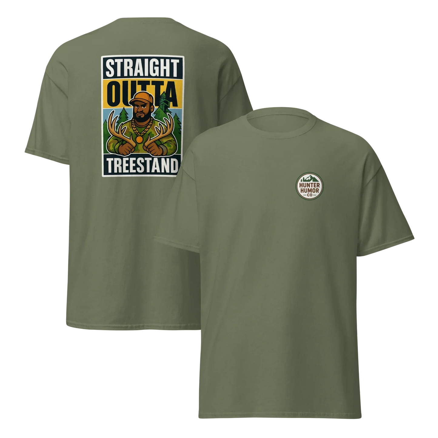T-shirt d'humour de chasse tout droit sorti de l'affût