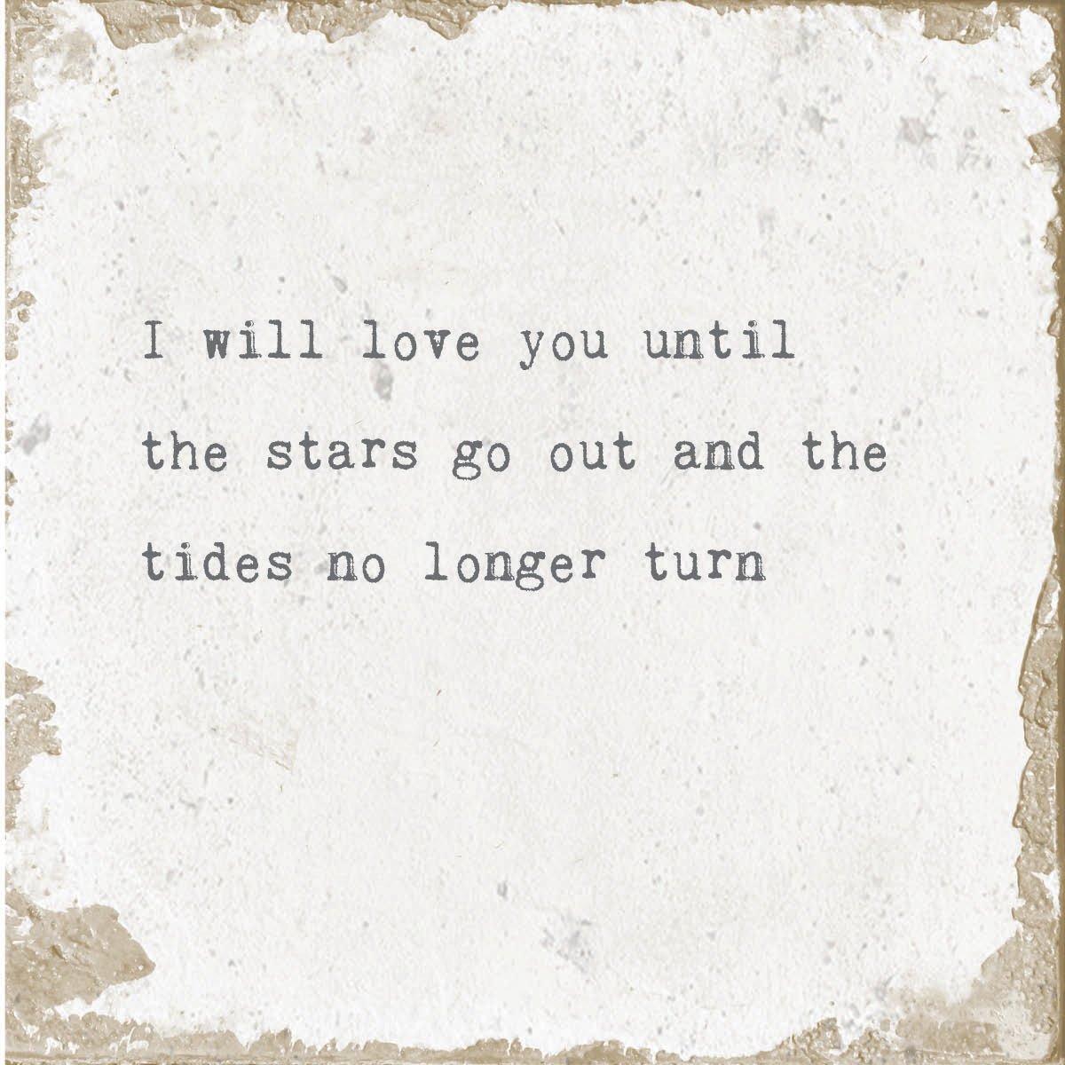 Marble Coasters - Little Gem - I Will Love You