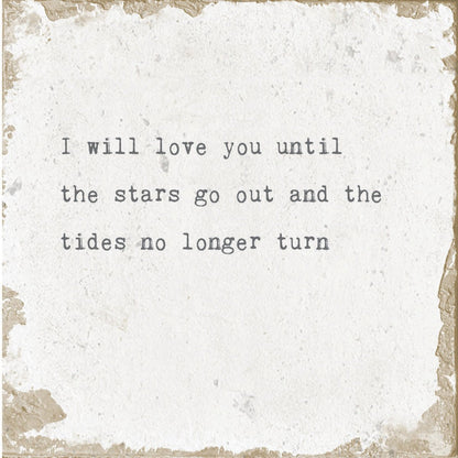 Marble Coasters - Little Gem - I Will Love You
