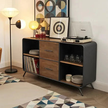 Buffet de style rétro en bois recyclé et acier