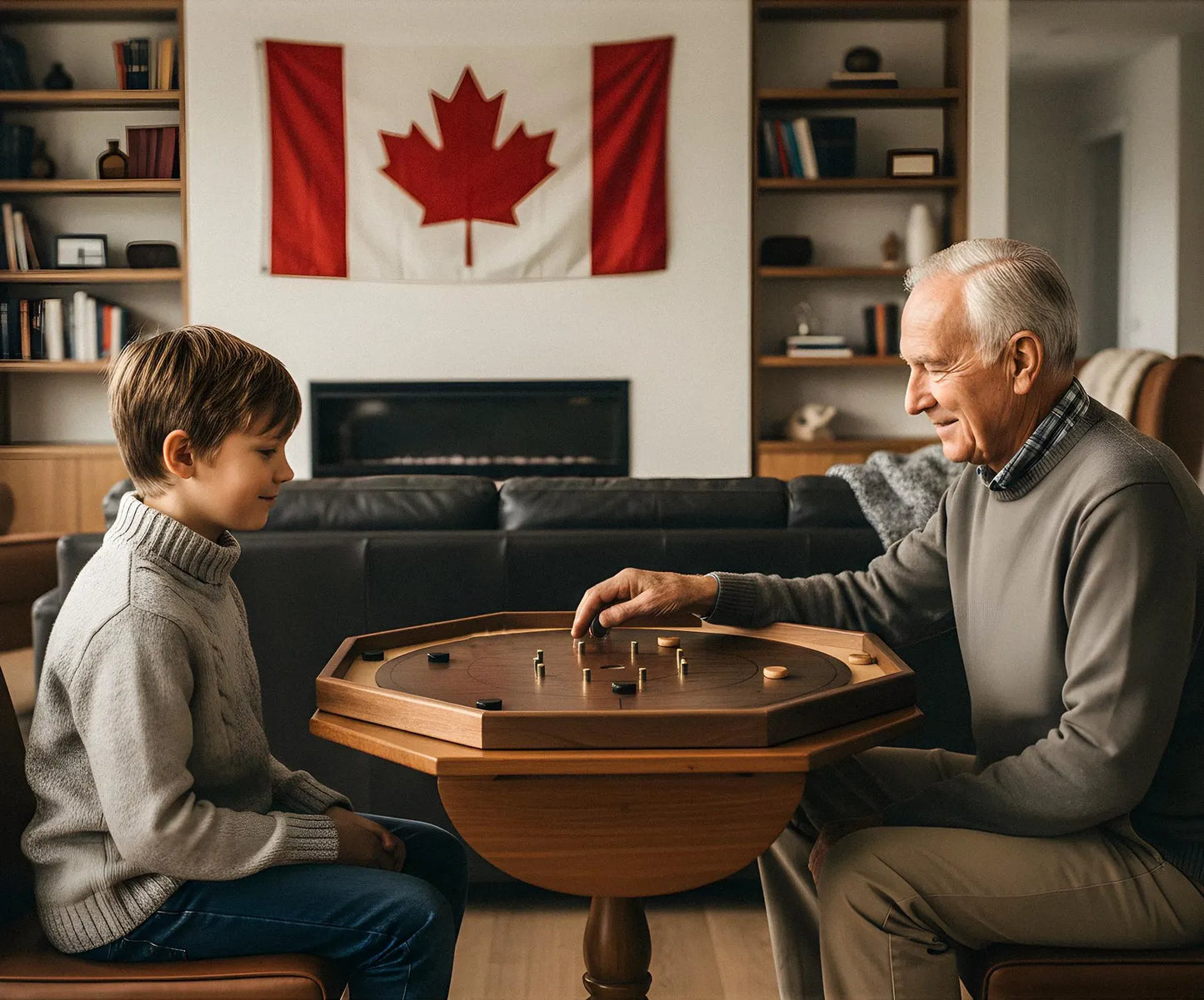 Le Walnut Grove par Crokinole Canada - Jeu de Crokinole Traditionnel