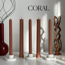 Ribbed Soy Wax Taper Candle: Unscented Event Decor