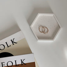 Hexagon Jesmonite Trinket Tray: Scandi Home Decor