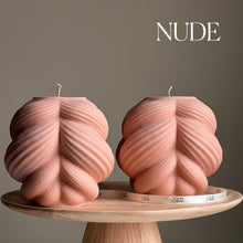 Huge Swirl Knot Candle: Unscented Soy Wax Pillar, Home Decor
