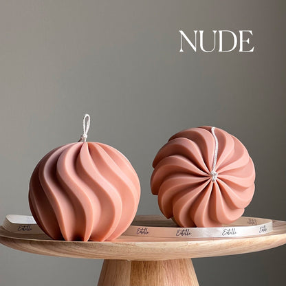 Handmade Swirl Ball Candle | Trendy Home Decor