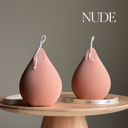 Handmade Water Drop Soy Candle | Decorative Pillar Candle