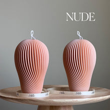 Spiral Soy Wax Candle: Hand-Poured Sculptural Pillar Candle