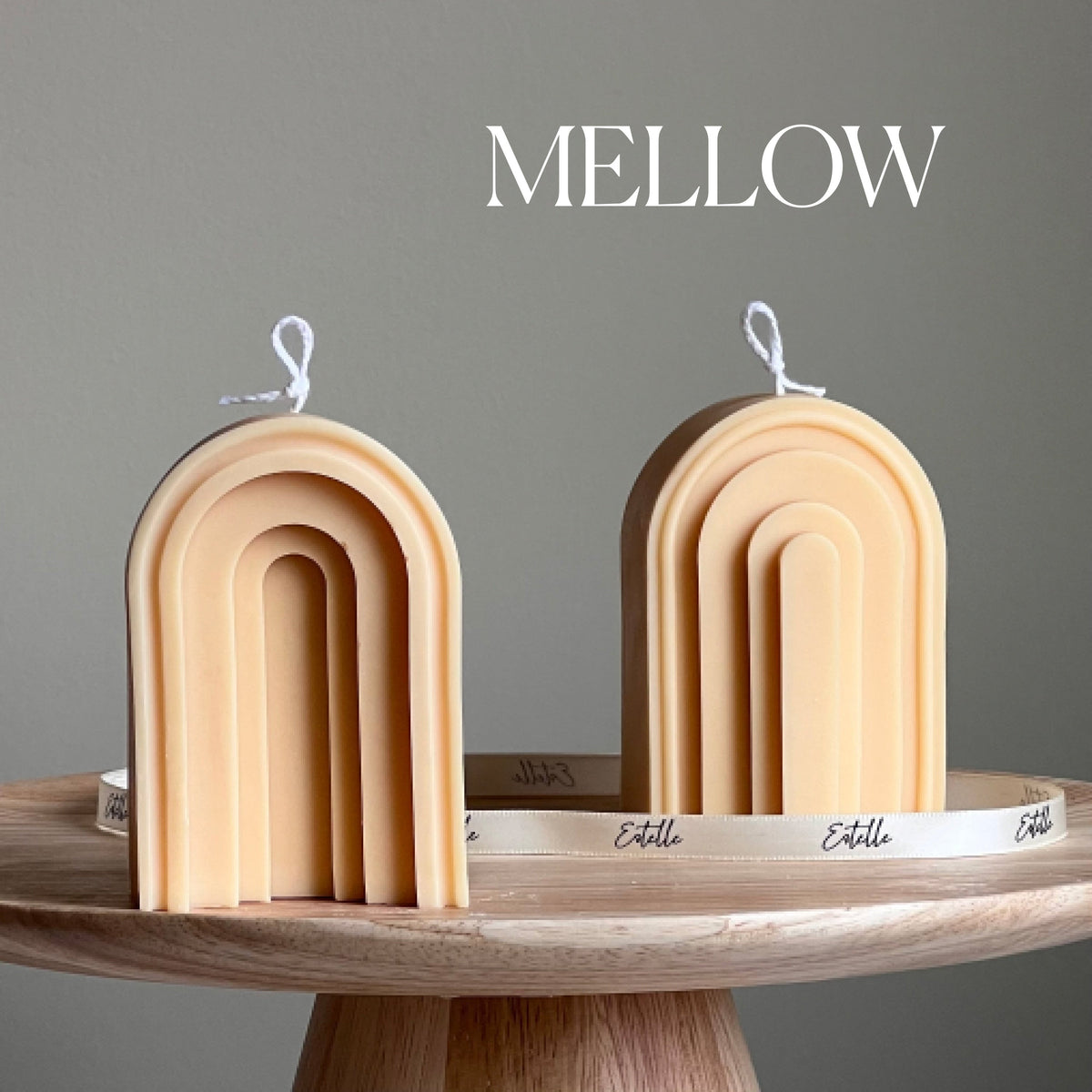 Arch Soy Candle: Sculptural Pillar Candle, Home Decor