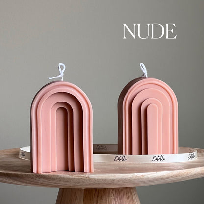 Arch Soy Candle: Sculptural Pillar Candle, Home Decor