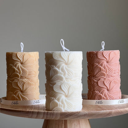 Sculptural Flower Candle | Soy Wax Pillar