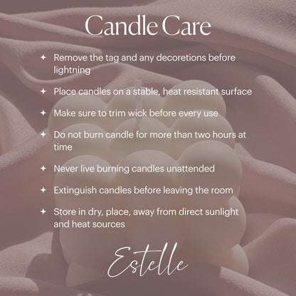 Ribbed Taper Candle: Handmade Soy Wax Pillar, Unscented