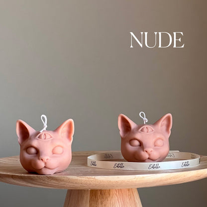 Handmade Cat Head Soy Candle: Trendy Home Decor