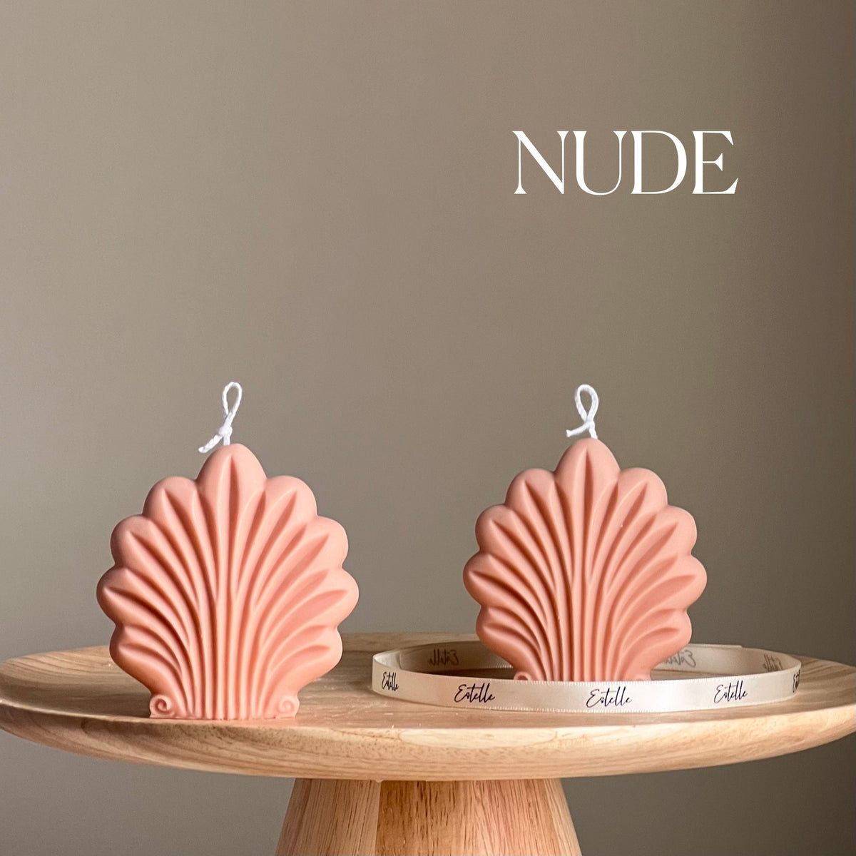 Handmade Shell Soy Candle: Sculptural Home Decor