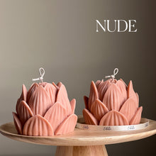 Large Lotus Soy Candle: Handmade Home Decor Gift