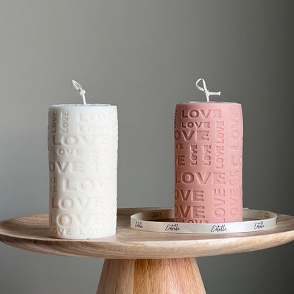 Love Soy Pillar Candle | Custom Scent & Color, Home Decor