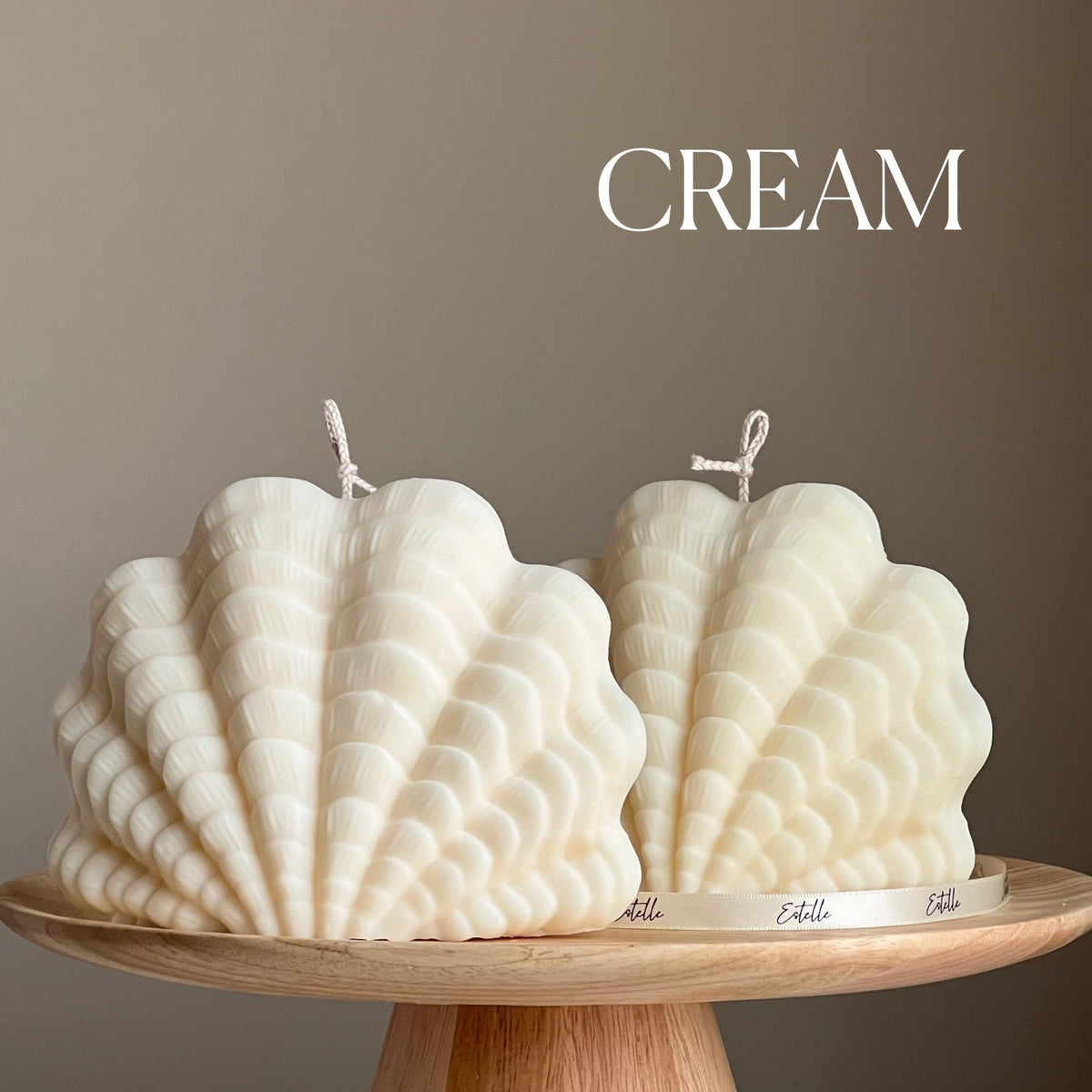 Huge Clam Shell Candle: Decorative Vegan Soy Wax Candle