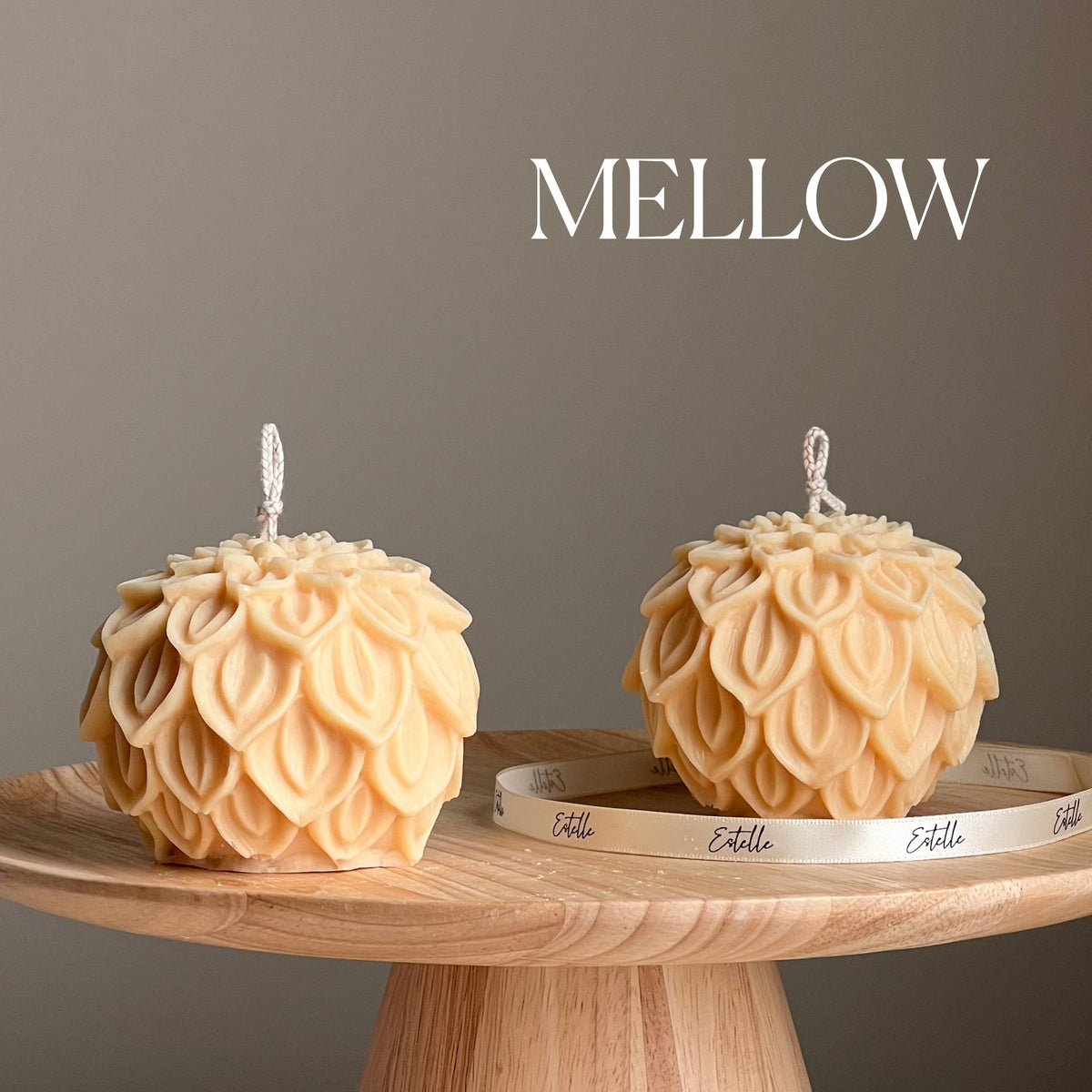 Lotus Flower Soy Wax Candle: Handmade Decorative Candle