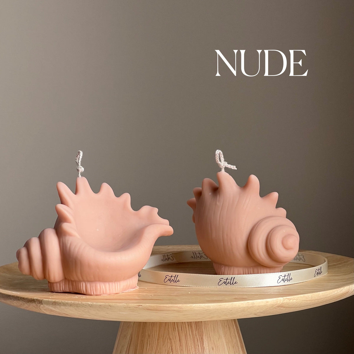 Sea Shell Soy Candle: Decorative Clam Shell, Unique Vegan Gift