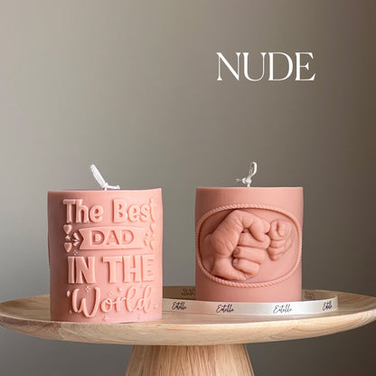Dad Soy Wax Candle | Sculptural Pillar, Father's Day Gift