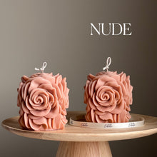 Handmade Rose Flower Candle | Vegan Soy Pillar Candle