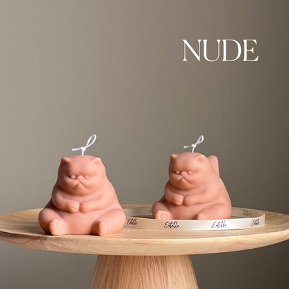 Handmade Grumpy Cat Candle: Decorative Soy Wax Pillar Candle
